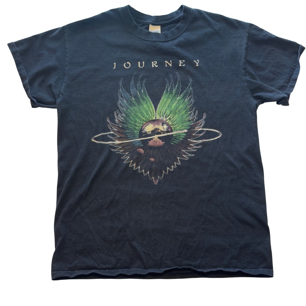 Journey Band Tee Scarab Logo Single Stitch Gildan Ultra Cotton 90s 2000s VTG M